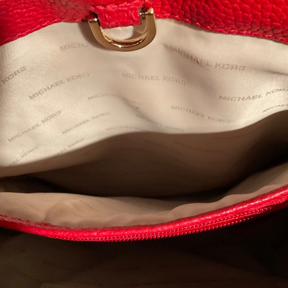 Pre_owned Michael Kors Red Leather w/Gold Hardware Backpack - Picture 10 of 10